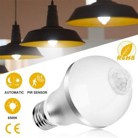 E27 Motion Sensor Light Bulb 9W 5W 1000LM 6500K Dusk To Dawn Automatic