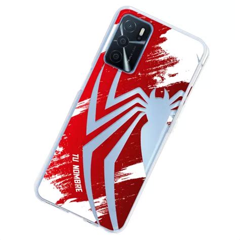 Funda Para Oppo Spiderman Logo Con Nombre Personalizada Env O Gratis