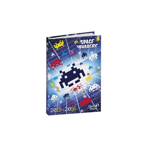 Agenda scolaire 12x17 cm SPACE INVADERS 1 jour par page idéal