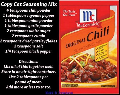 Williams Chili Seasoning Recipe Copycat | Bryont Blog