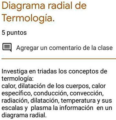 SOLVED alguien podría ayudarme Diagrama radial de Termología 5 puntos