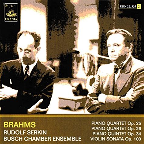 Amazon Brahms Piano Quartets Op Piano Quintett Op