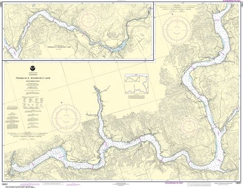 Noaa Nautical Chart 18551 Franklin D Roosevelt Lake Southern Part