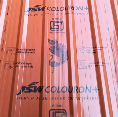 Orange JSW Colouron Plus Roofing Sheet At Rs 150 Kg Kolathara