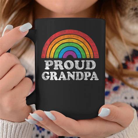 Proud Grandpa Lgbtq Rainbow Support Lgbt Gay Pride Month Coffee Mug Mazezy
