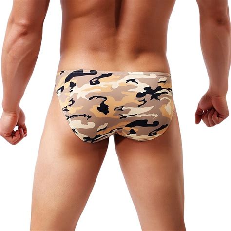 Sandbank Mens Multi Pack Briefs Sexy Camouflage Low Rise Pouch Briefs Boxers Bikini Underwear