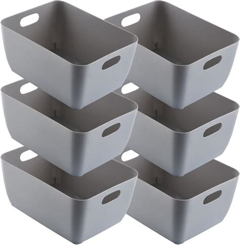 Storage Box Grey Storage Boxes With Handle Set Of 3 Strong Durable