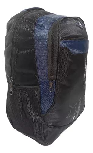 Mochila Deportiva De Nailon Azul Para El Trabajo Y La Escuela