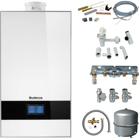 Buderus GB182i 2 Logaplus Gas Brennwert Paket W42S weiß mit Regelung