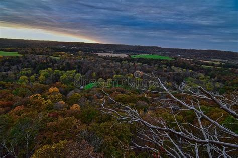 Wildcat Mountain State Park Scenic Overlook in Fall at Dusk Stock Image ...