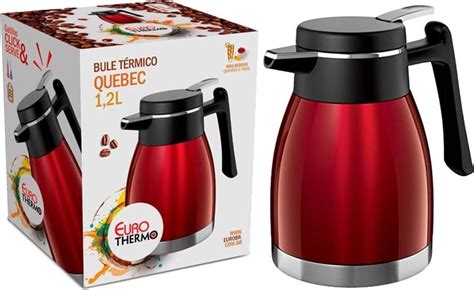 Garrafa Térmica Bule Térmico Inox Quebec 1 2 L 12 H Quente Euro