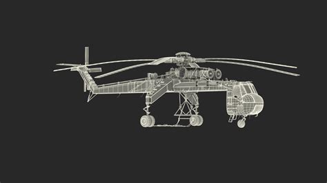 Sikorsky S 64 Skycrane Helicopter 3d Model Turbosquid 1495746