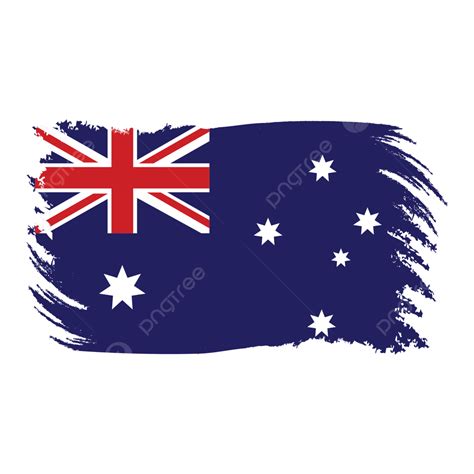 Australia Vintage Flag In Brush Stroke Australia Vintage Flag