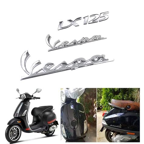 Buy Motorcycle 3d Emblem Badge Decal Pvc Tank Wheel Vespa Lx125 Sticker