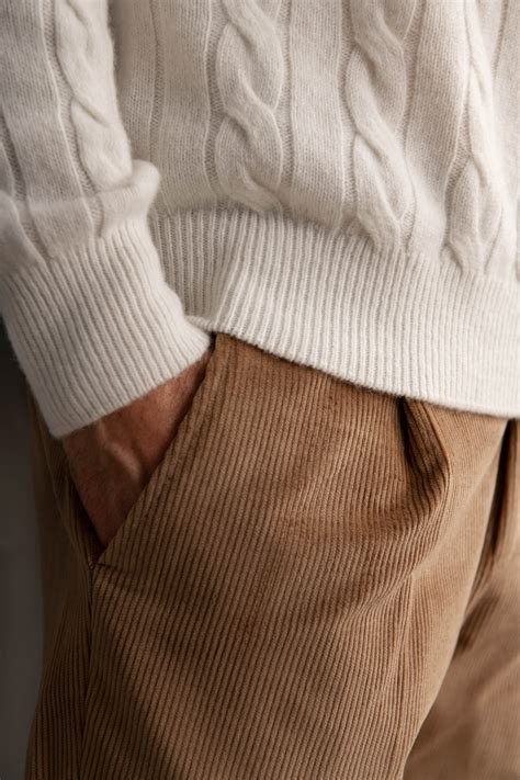 White Cable Knit Sweater Made In Italy Pini Parma