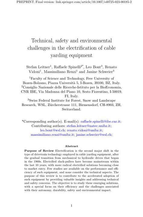 (PDF) Technical, Safety and Environmental Challenges in the ...