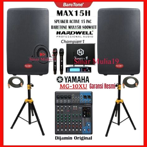 Jual Paket Sound System Outdoor Speaker Terbaik BareTone MAX15H Mixer