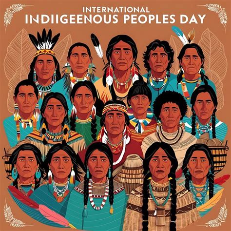 International Indigenous Peoples Day Poster Design Premium Ai