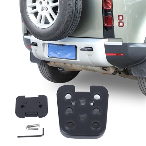 Black Carbon Steel Car Rear Bumper Towing Hitch Steps Compatible with