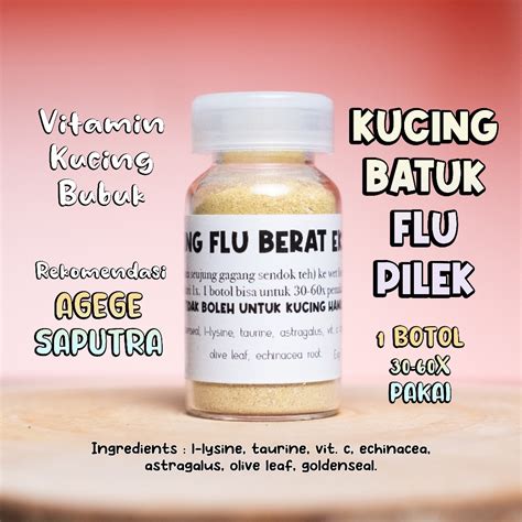 Jual Kd F Vitamin Kucing Flu Berat Ekstra Flu Pilek Batuk