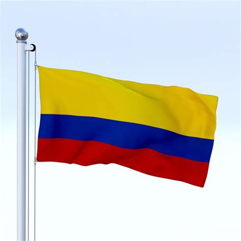 Modelo 3d Bandera De Colombia Animada Turbosquid 1088440