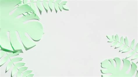 Free Photo Tropical Leaves In Paper Cut Style In Grey