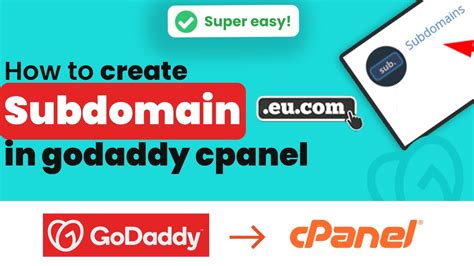 How To Create Subdomain In Cpanel Godaddy Initial Solution Youtube