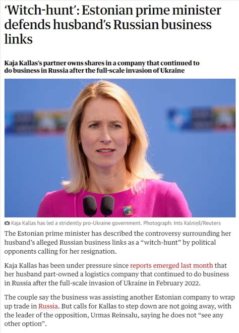 Pressures Against Estonian PM Kaja Kallas Ends Up Futile As She Is