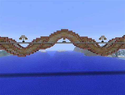 Long steampunky minecart bridge Minecraft Project