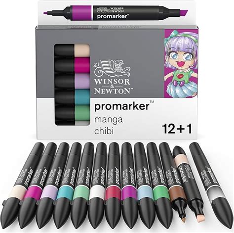 Winsor Newton Promarker Manga Chibi Set Of 12 1 Blender Alcohol