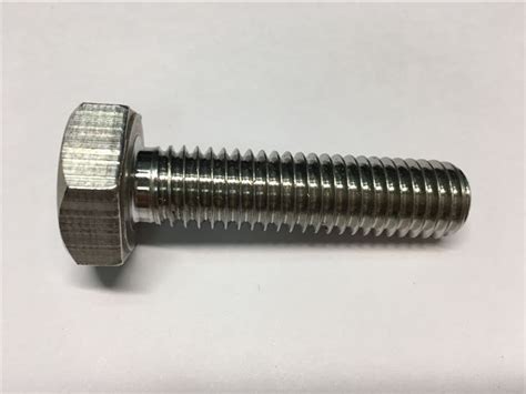 Stainless Steel 316 304 A2 A4 B8 B8m Hex Bolt ISO4017 Din933 Hexagon