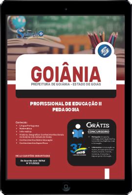 Apostila Prefeitura de Goiânia GO em PDF Profissional de Educação