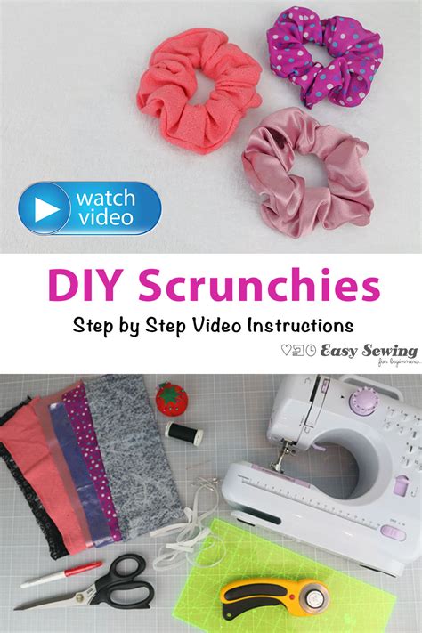 Diy Scrunchies How To Make A Scrunchie Step By Step Easy Sewing For