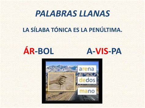 Palabras agudas llanas y esdrújulas PPT