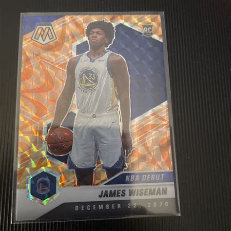 2020 Panini Mosaic NBA Debut Reactive Orange Prizm James Wiseman 266