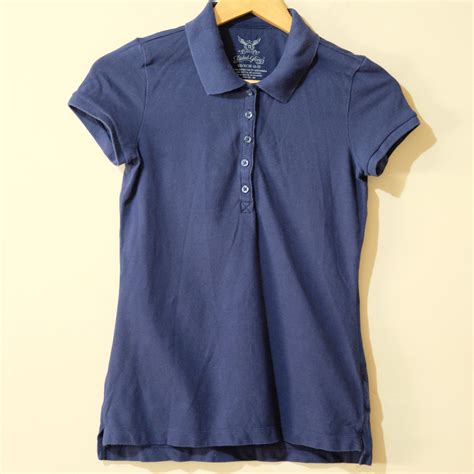 Faded Glory Navy Polo Shirt Short Sleeve Women's XS #p91-77 | eBay