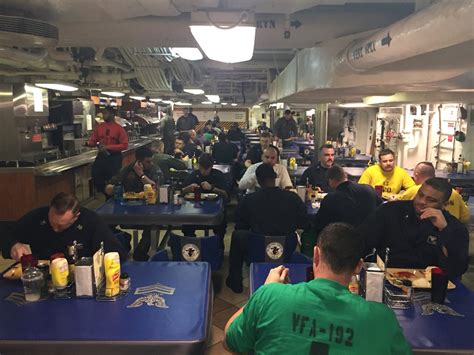 Inside Uss Carl Vinson Mess Hall For Some 5300 Sailors And Pilots On Board The Aircraft