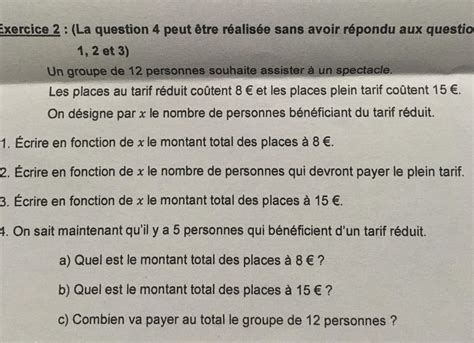 Vous Pouvez Maider Pour Cet Exercice Et Suivant Les Instructions