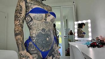 Red And Blue Cut Out Micro Bikini Try On Melody Radford XVIDEOS