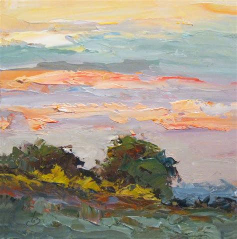 Tom Brown Fine Art Tom Brown 6x6 Inch Ebay Auction Sunset