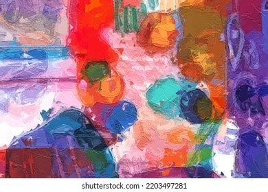 Beautiful Abstract Oil Painting Texture Illustration Stock Illustration