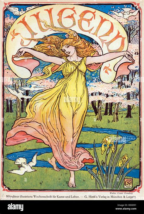 Cover Of The German Weekly Art Magazine Jugend 1898 Artist Walter