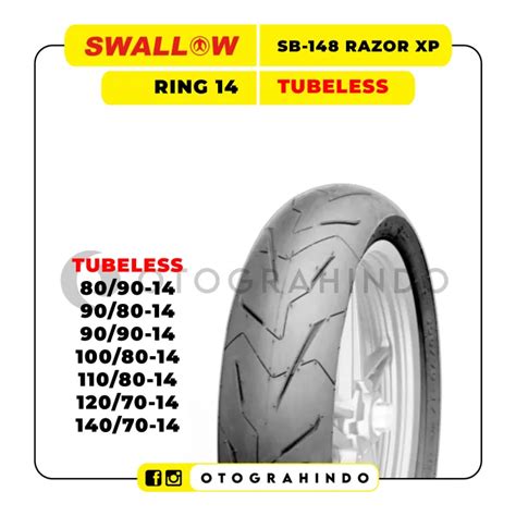 Ban Luar Motor Swallow SB 148 Razor XP Ring 14 Tubeless Soft Compound