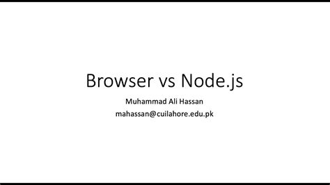 6 Browser Vs Node Js Node Js Tutorial For Beginners Youtube