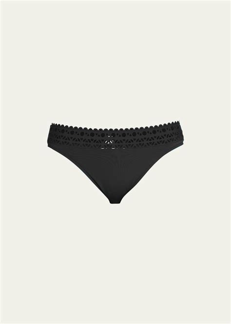 Lise Charmel Ajourage Couture Laser Cut Low Rise Swim Bikini Bottoms Bergdorf Goodman