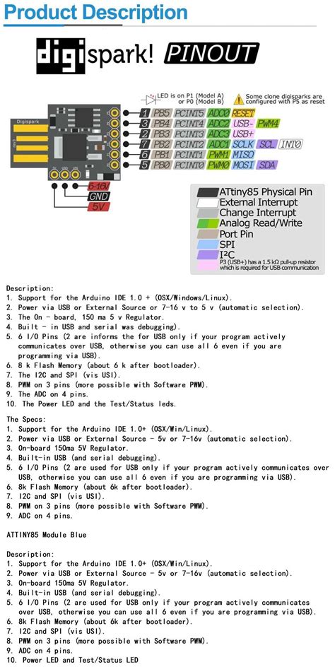 Digispark Pinout Arduino Ultimate Guide And Diagrams