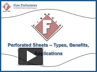 Ppt Perforated Sheets Types Benefits Applications Powerpoint