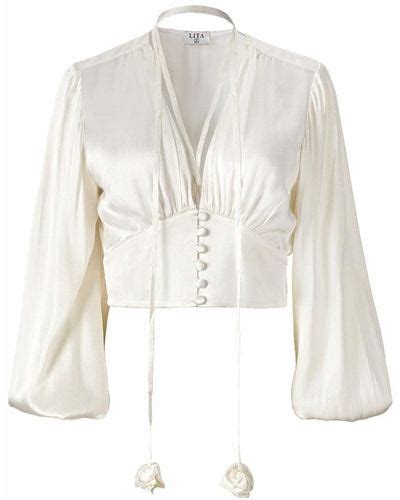 White Lita Couture Tops For Women Lyst