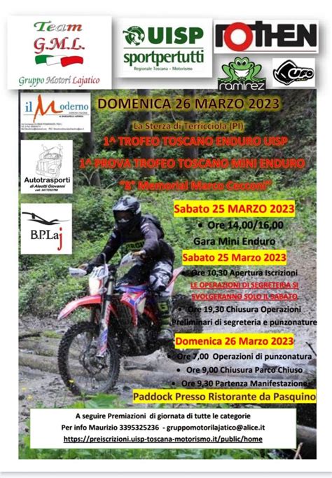 UISP Toscana 1 PROVA TROFEO TOSCANO ENDURO 26 Marzo Terricciola PI