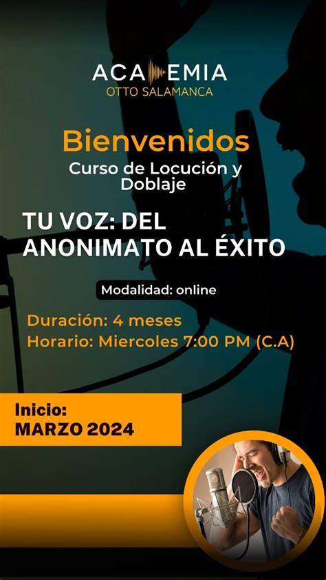 Curso de Locución Doblaje Marzo Academia Otto Salamanca